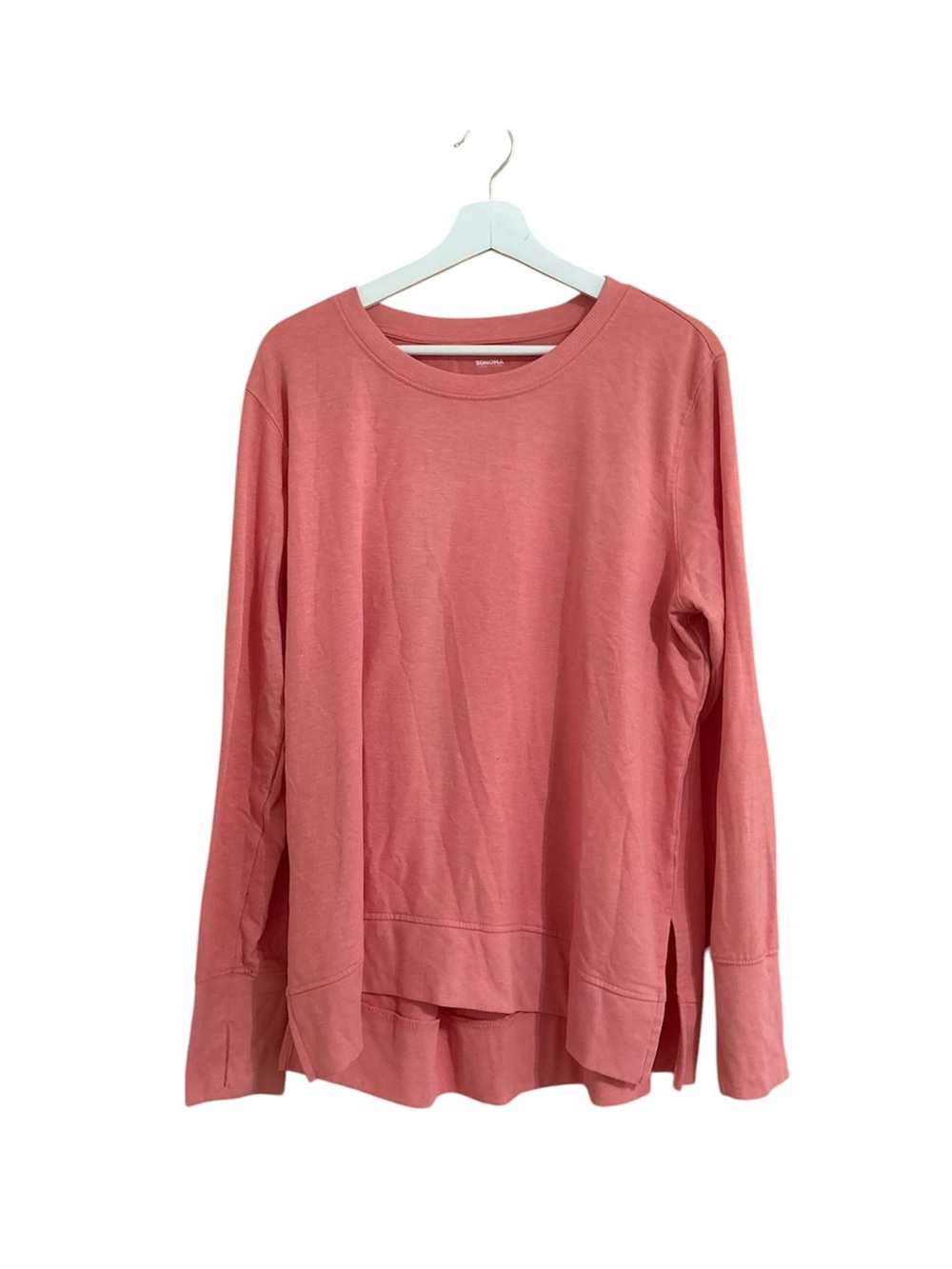 Sonoma Size XL Salmon Pink Crewneck Loungewear Sweatshirt